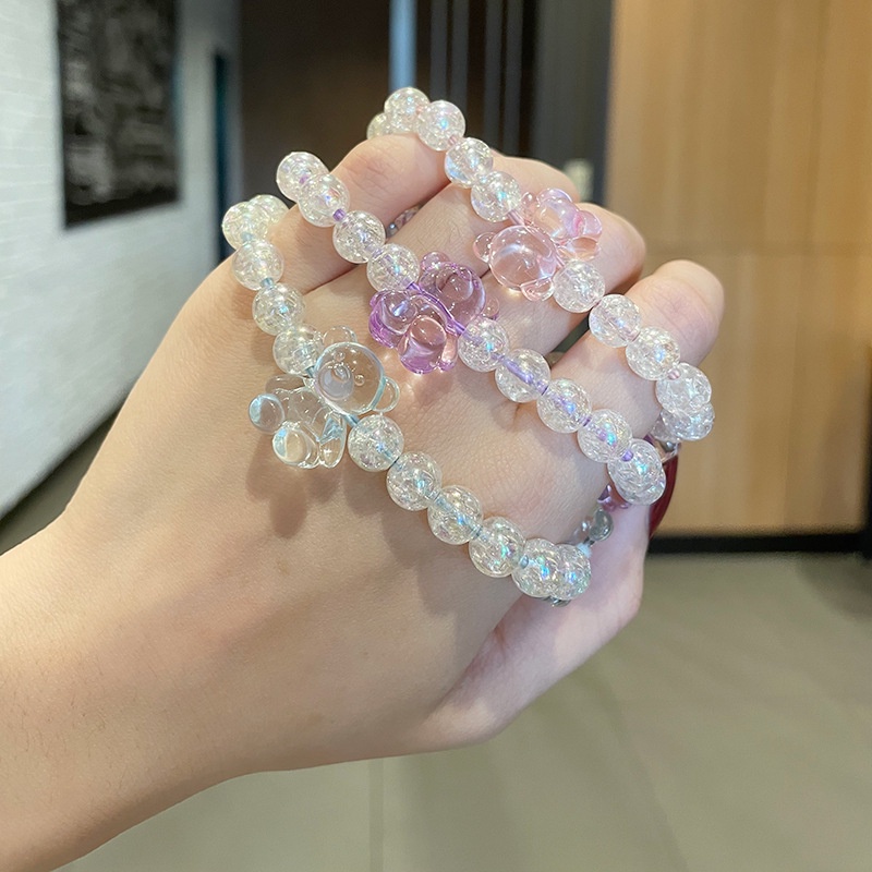 Dễ Thương Dây Cột Tóc Hình Gấu Đính Hạt Pha Lê Xinh Xắn Cho Bé Gái | BigBuy360 - bigbuy360.vn