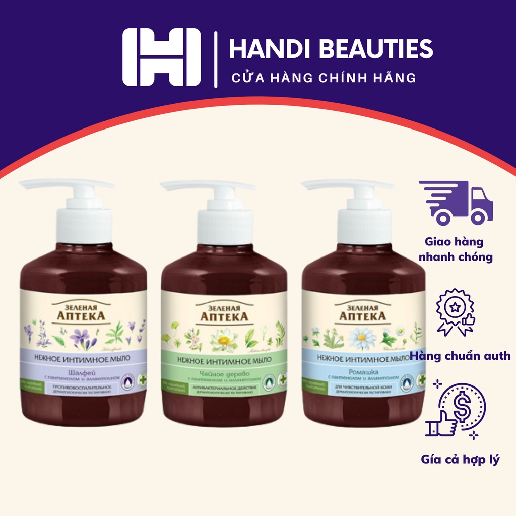 Dung dịch vệ sinh Anteka dạng gel Pharmacy (Apteka) 370ml-HANDI BEAUTIES