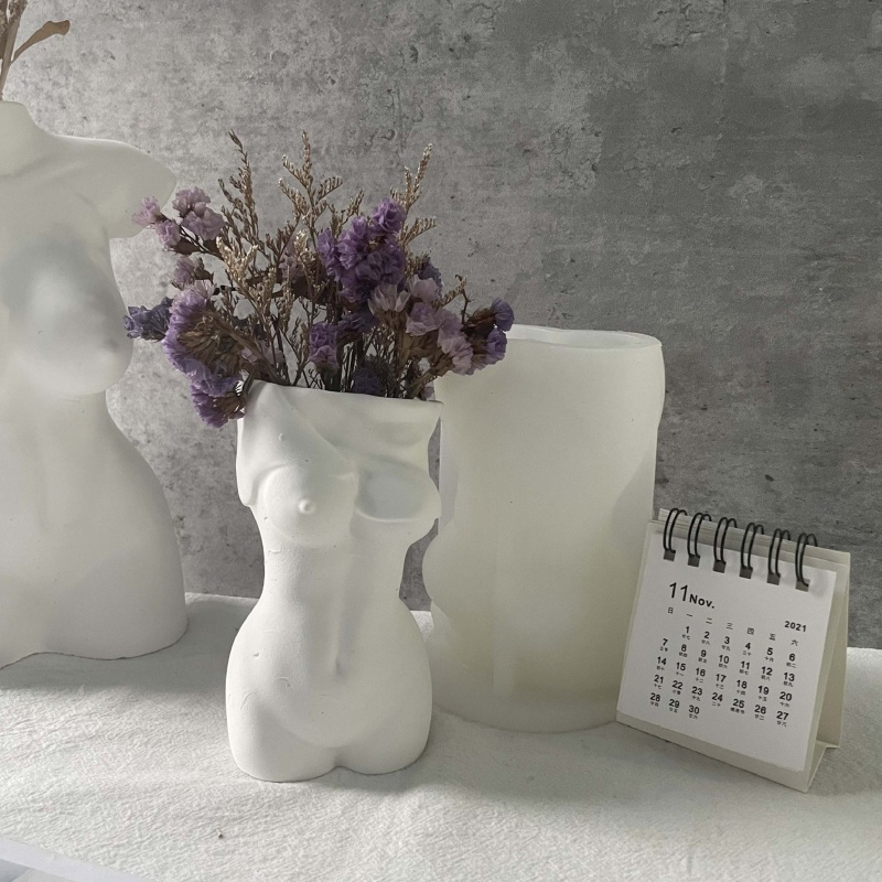 Khuôn Làm Bình Hoa / Lọ Đựng Bút Bằng Silicone Pha Lê Epoxy UV Thủ Công 3D DIY