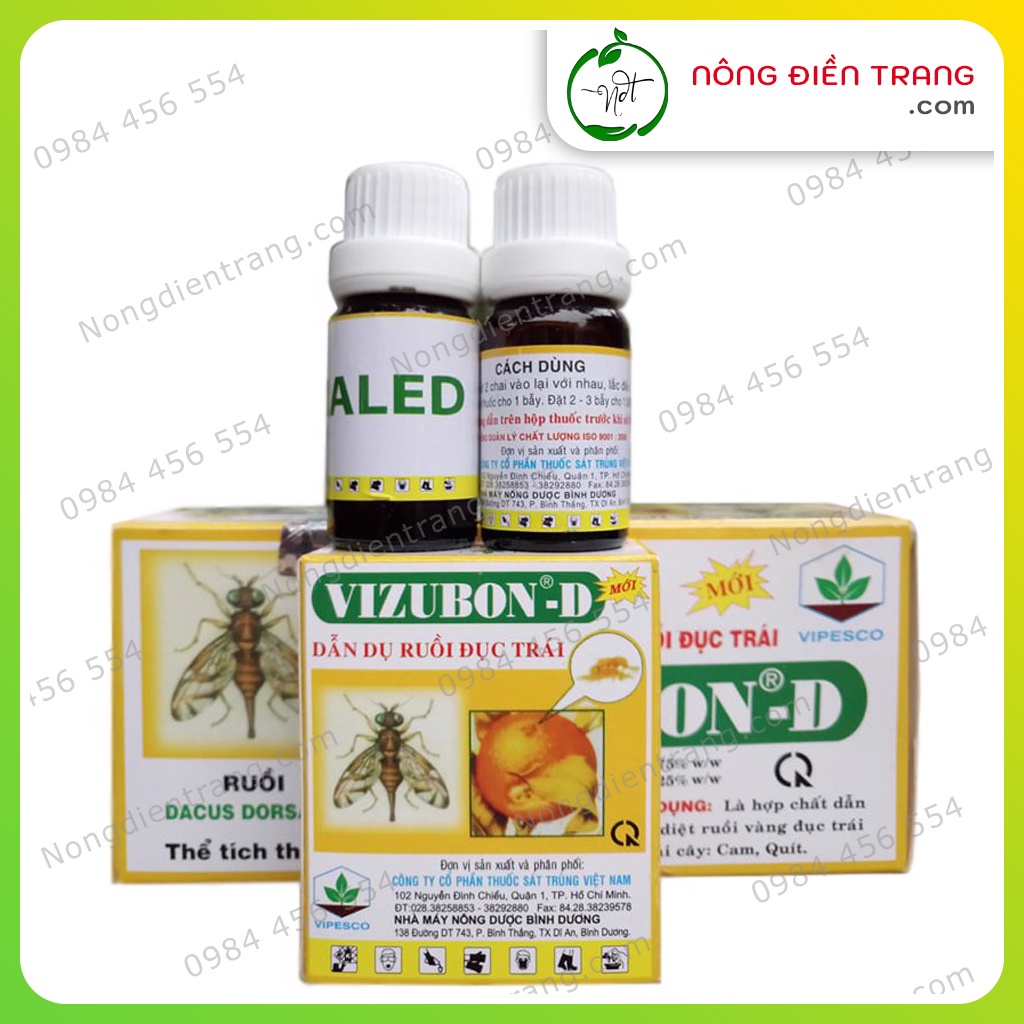 Chế Phẩm Dẫn Dụ Ruồi Vàng Đục Trái Vizubon-D Vipesco - Bộ 02 chai 10ml VTNN Nông Điền Trang