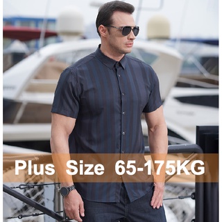 Áo sơ mi nam ngắn tay họa tiết kẻ sọc size l-10xl