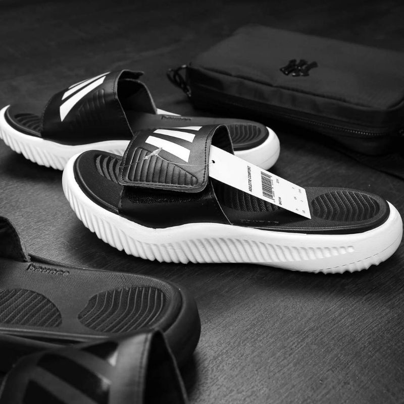 dép adidas aphabounce adi Das 3 sọc quai ngang có ship hoả tốc đế dày cao độn lên 3cm có tem in nhiệt và tag