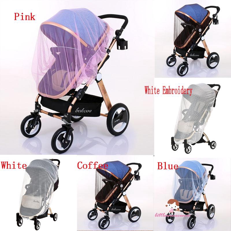 ❤Xzq-baby Carriage Lưới Chống Muỗi Thêu Full Cover Xe Đẩy Cho Bé Chống Bụi Muỗi Lưới Bao