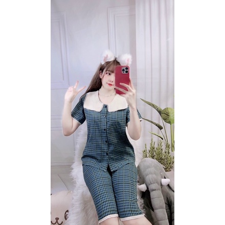 BỘ MẶC NHÀ CHẤT ĐŨI VIỀN REN QUẦN NGỐ HÀNG THIẾT KẾ CAO CẤP