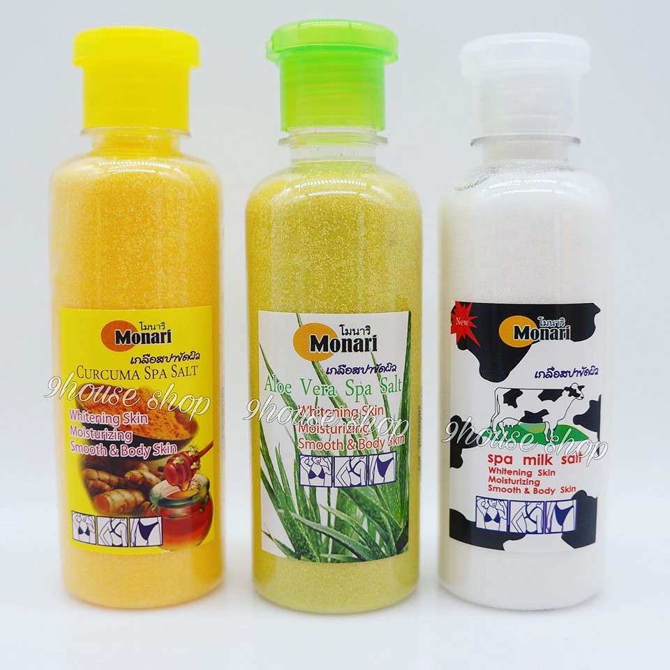 01 CHAI Muối tắm MONARI (Green Rose Cũ) Spa Salt Thái Lan (250gr)