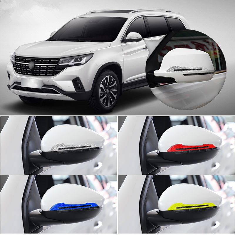 Bộ 2 Miếng Dán 3D Phản Quang Cảnh Báo An Toàn Trang Trí Gương Chiếu Hậu Xe Hơi