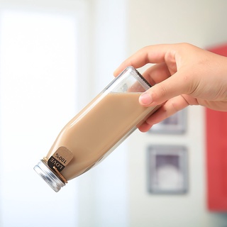 Chai thủy tinh dung tích 250-350-500 ml đựng cà phê, nước ép, trà sữa (MÀU NẮP CHAI ĐEN/BẠC NGẪU NHIÊN)