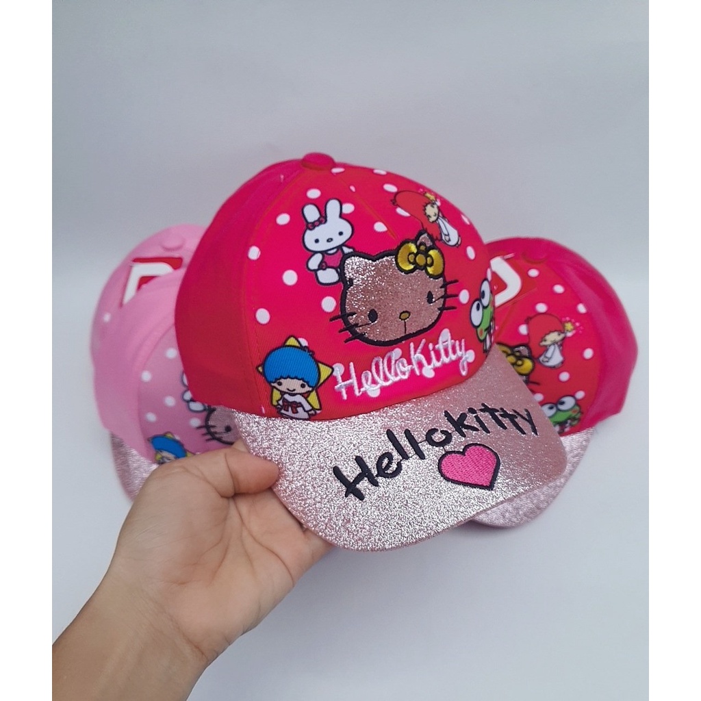 Mũ Lưỡi Trai Cho Bé Gái Họa Tiết Hello kitty cho bé 3-10 tuổi