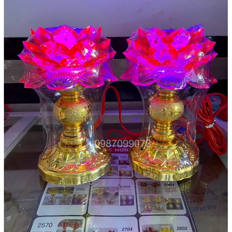 Đèn thờ led hoa sen xi số 1 LX01
