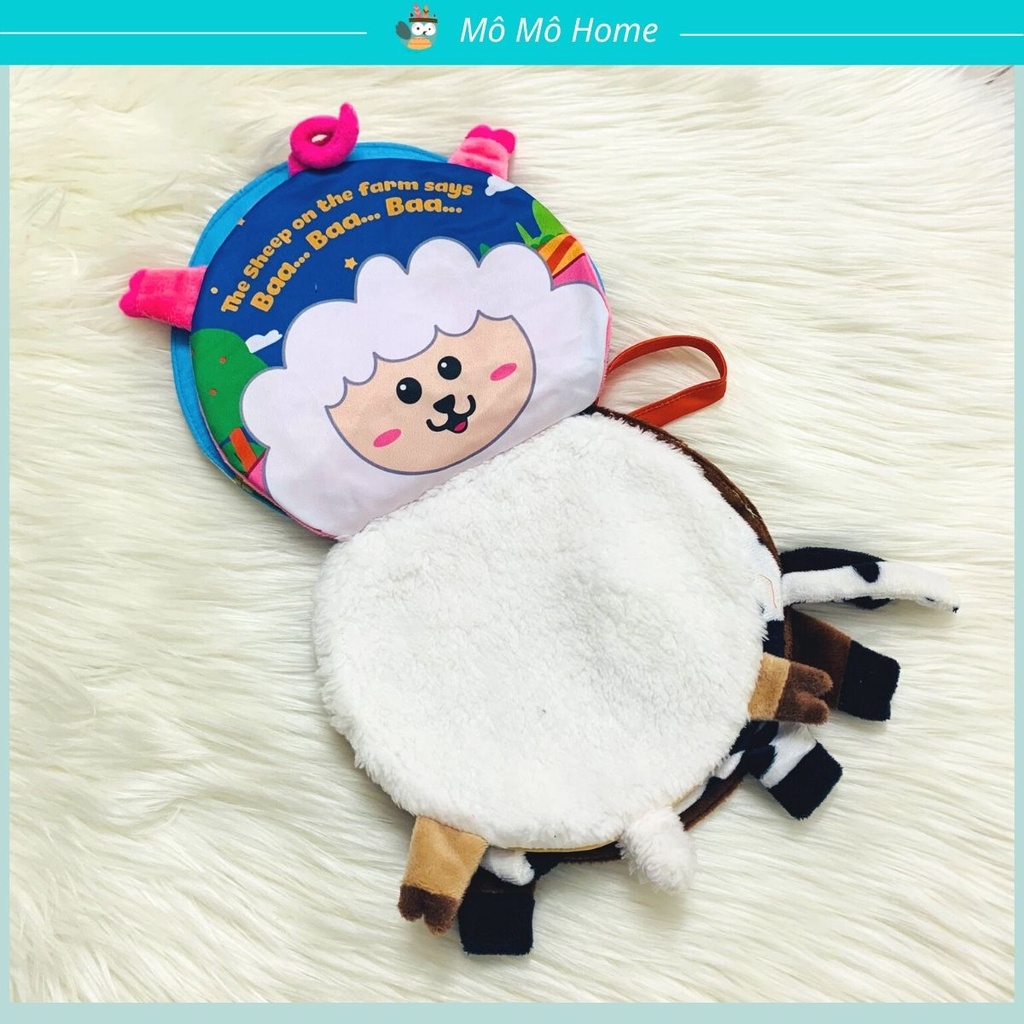 Sách vải cho bé The animals on the Farm - Đồ chơi An toàn cho bé - Mô Mô Home