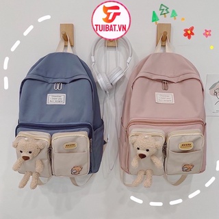 Balo Thời trang nam nữ phản quang hàn quốc Gấu Kute giá rẻ cao cấp nhiều màu thích hợp đi học đi chơi BL878