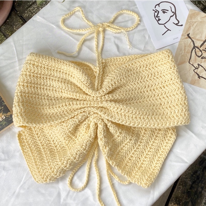 ÁO LEN NƠ CÁNH BƯỚM HANDMADE