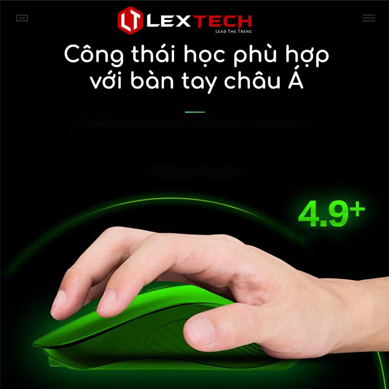 Chuột máy tính gaming chống ồn silent LexTech CPB1P 4000 DPI chuột có dây cho laptop pc