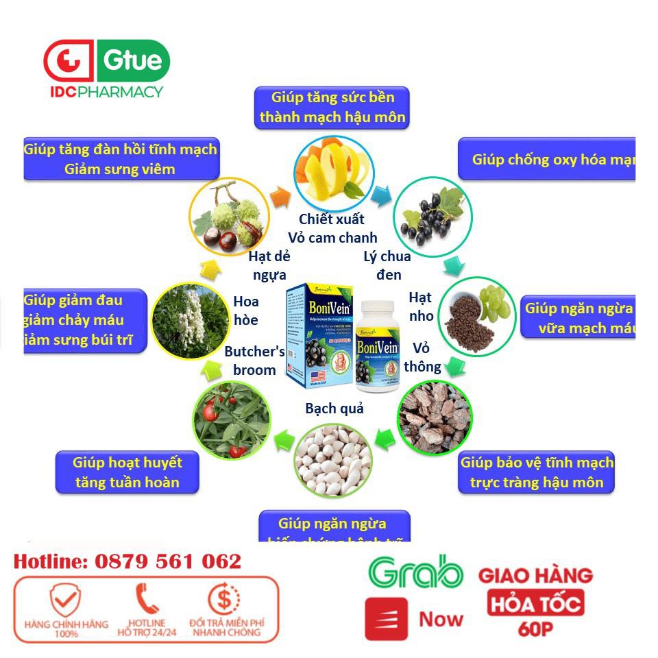 Bonivein - Hộp 30 viên_ Hỗ trợ điều trị trĩ, suy giãn tĩnh mạch_