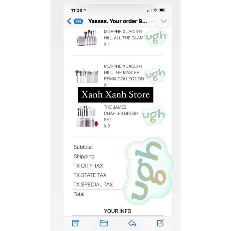 Tách set cọ mắt Morphe Jaclyn Hill Cọ mắt