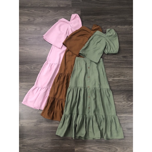 ( HÀNG THIẾT KẾ CAO CẤP )SET CHÂN VÁY KÈM ÁO KAKI LỤA 3Màu