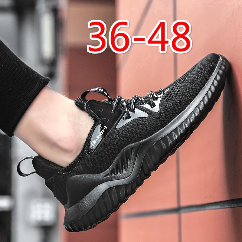 Giày thể thao màu đen vải canvas cỡ lớn cho nam size 45-48