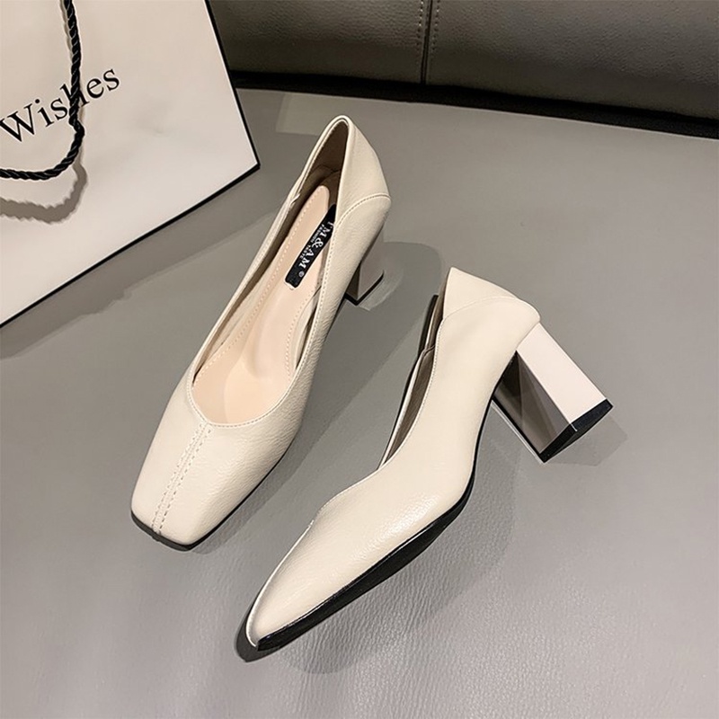 Giày cao gót IELGY mũi vuông phong cách Hàn Quốc thời trang cho nữ