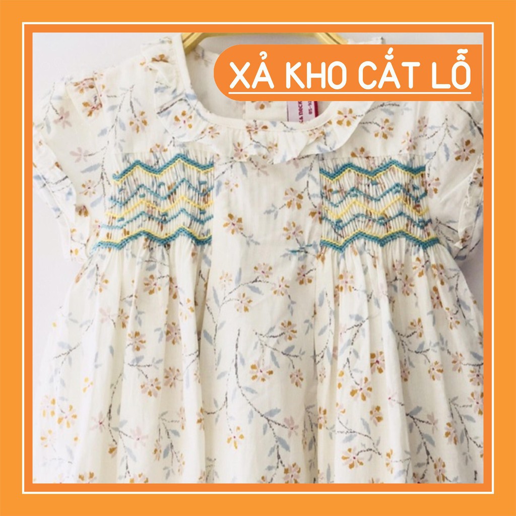 Váy/Đầm smock xanh hãng Neck&Neck xuất