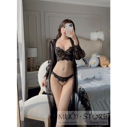 Bộ đồ lót, áo ngực ren sexy có gọng cúc bọc cao cấp hottrend gợi cảm cho nữ B15 MUỐI SLEEPWEAR - Hàng có sẵn( video)