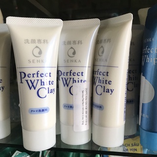 Sữa rửa mặt tạo bọt chiết xuất đất sét trắng Senka Perfect White Clay 50g_chính hãng