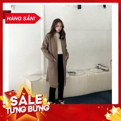 Áo Dạ Khoác Dáng Dài Hot Trend, Áo Măng Tô Phong Cách Korea Thời Trang Thu Đông 2020 - Hàng nhập khẩu