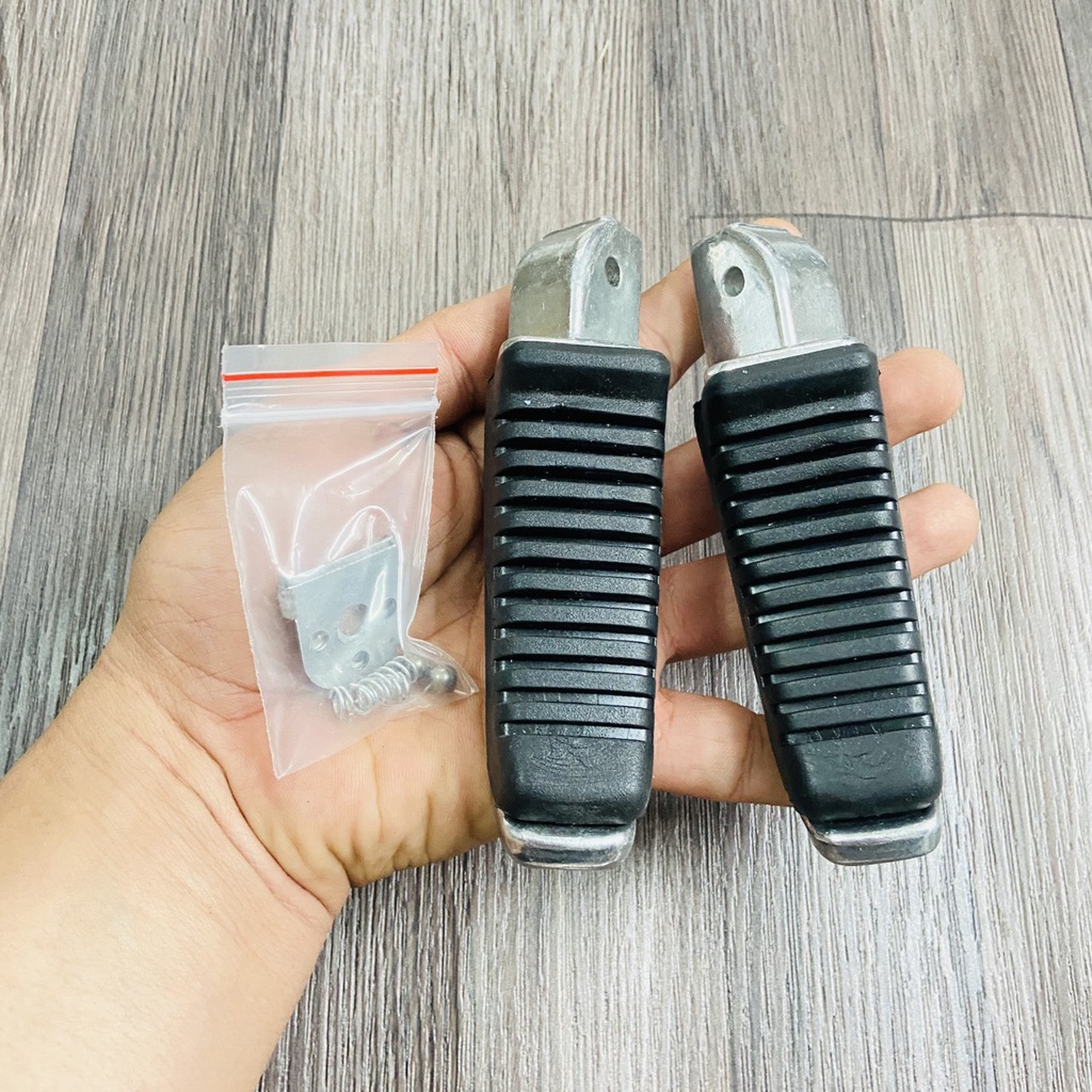 (KÈM ĐỦ PHỤ KIỆN) Cặp gác chân sau, giò đạp sau xe máy kiểu RACING sử dụng cho xe WAVE, DREAM trang trí xe siêu chất