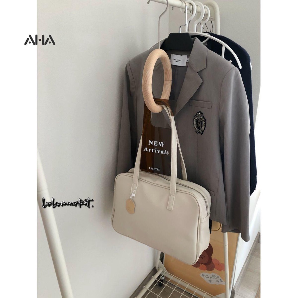 AHA OFFICIAL Túi Tote Đeo Vai Kích Thước Lớn Phong Cách Preppy Nhật Bản Mới Dễ Phối Đồ Cho Nữ