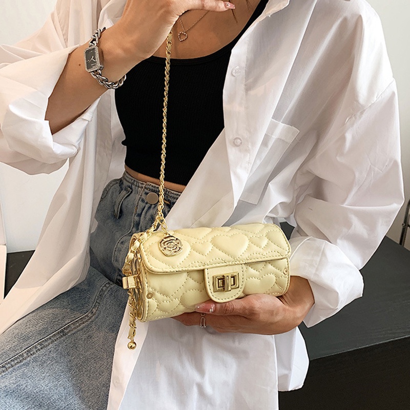 Túi Xách Đeo Chéo Hình Trụ Phong Cách Hàn Quốc Cho Nữ