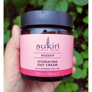 [SALE XẢ HÀNG][ROSEHIP] Kem Dưỡng Ẩm Da Ban Ngày Sukin Rosehip Hydrating Day Cream 120ml (Tách set)