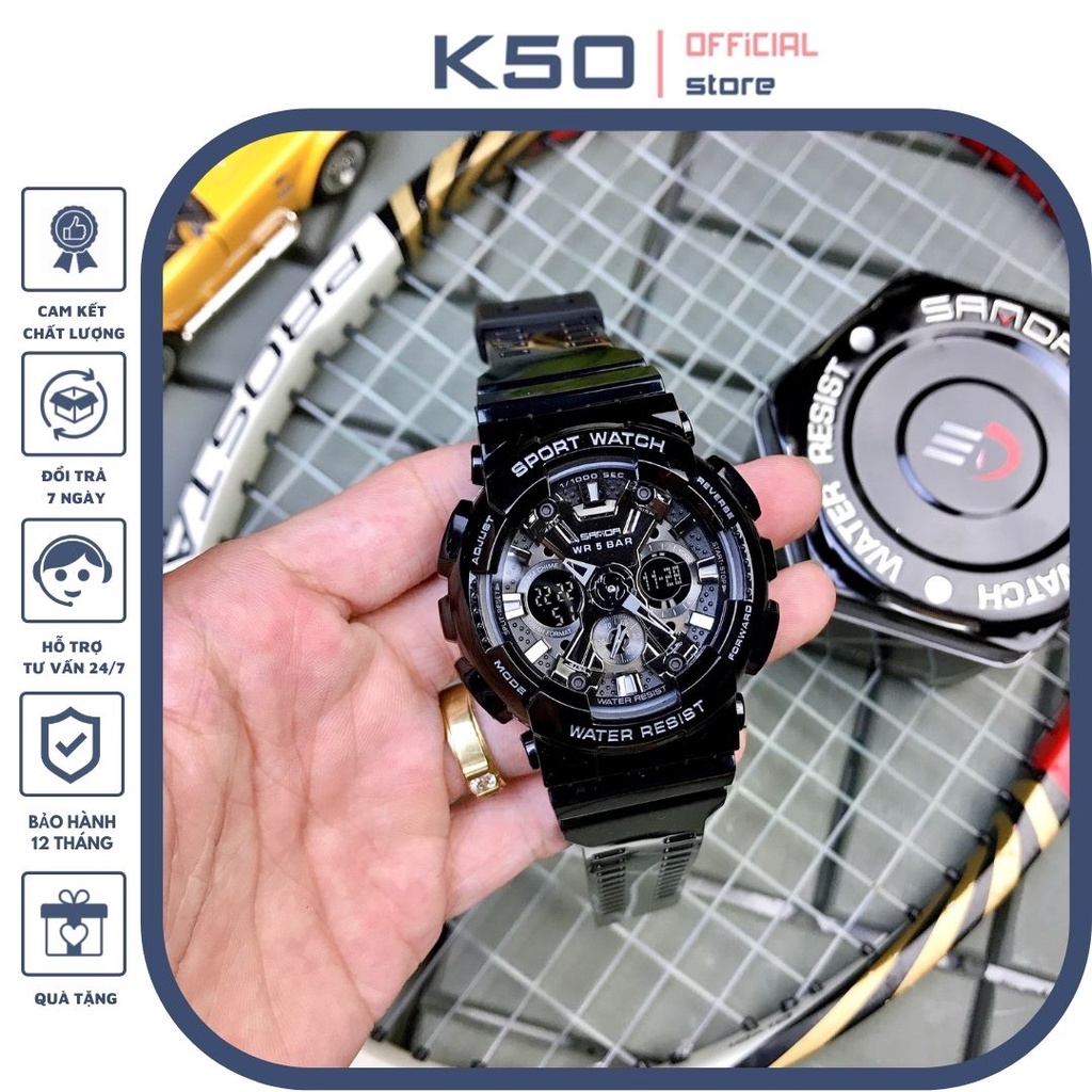 Đồng hồ nam nữ sanda 6033 kim điện tử thể thao