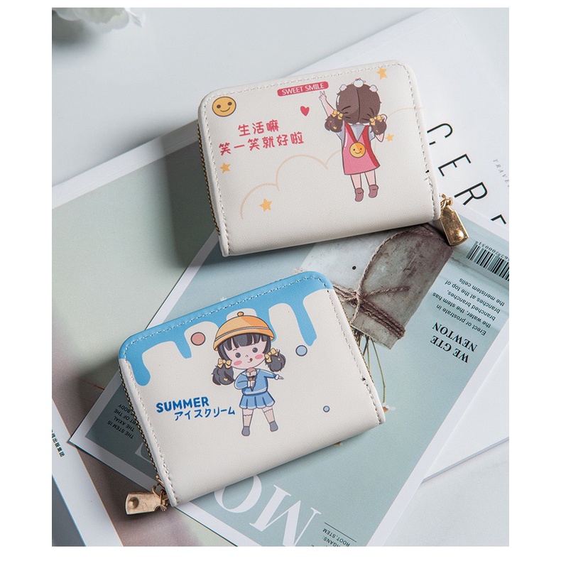Ví Nữ Mini Cô Gái Summerr Thời Trang Nhỏ Gọn Bỏ Túi Cute