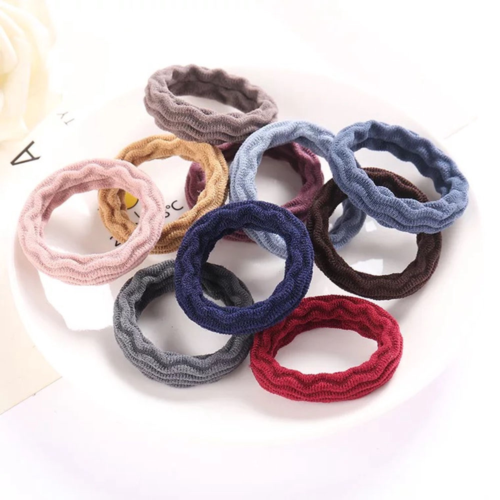 Set 5 dây thun buộc tóc không đường may phong cách Hàn Quốc