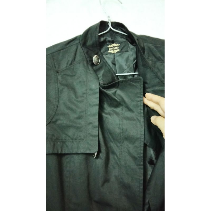 Áo khoác măng tô ngắn vải dù nhẹ