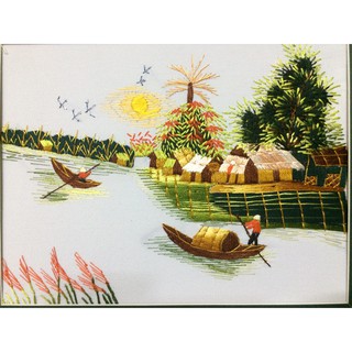 COMBO 10 bức tranh thêu tay truyền thống