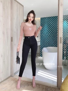 ÁO THUN GÂN THÊU TAY DÀI