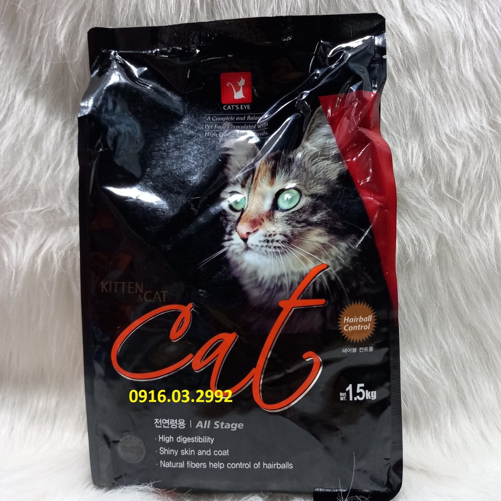 Thức ăn cho mèo Cat eye 1,5kg - Tiêu búi lông