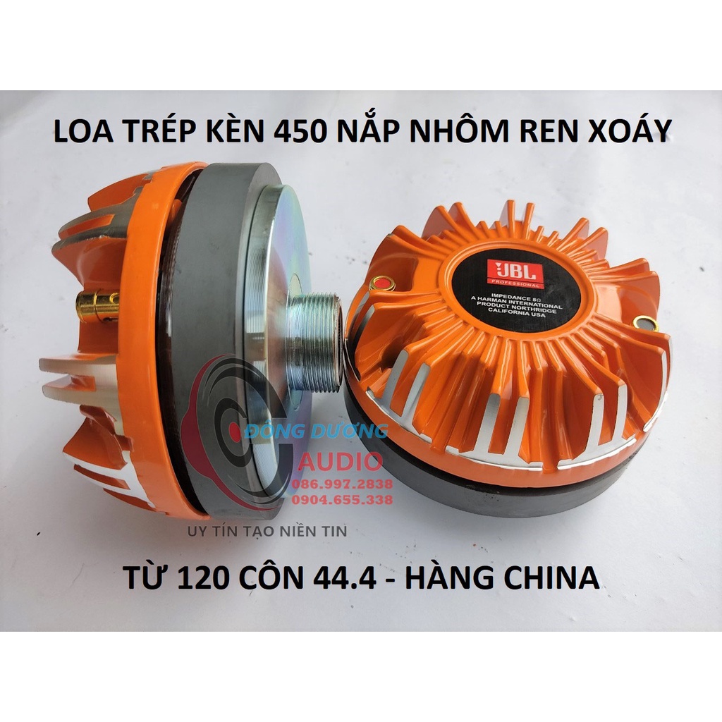 BỘ TRÉP KÈN 450 JB L NẮP NHÔM CAM REN XOÁY - 01 TRÉP + 1 HỌNG 18x18 + TỤ - LOA TREBLE 450