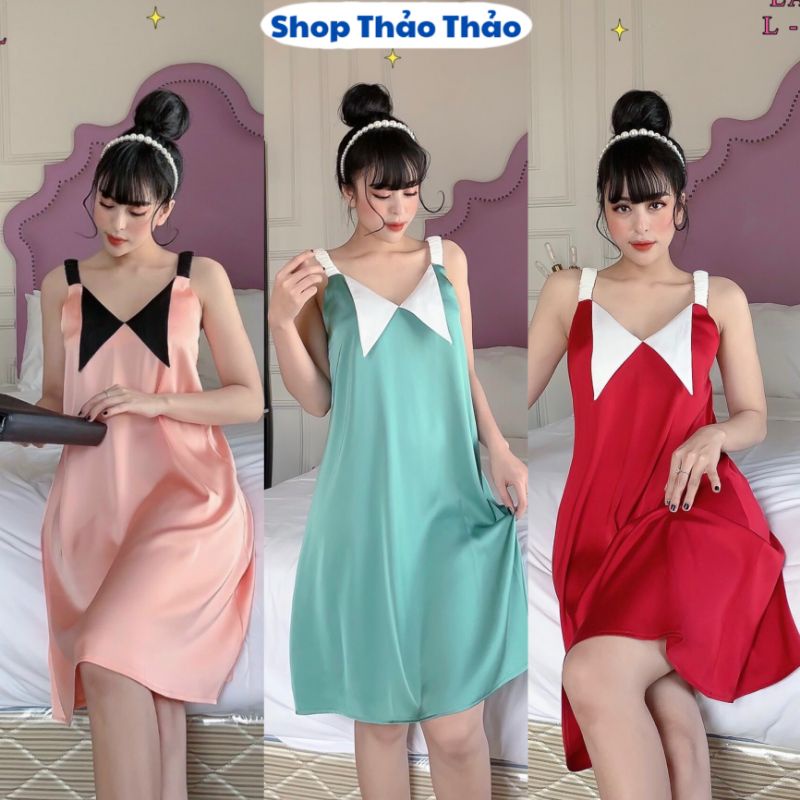 Đầm Mặc Nhà Đầm Ngủ Lụa Latin Mềm Mượt Có  BigSize