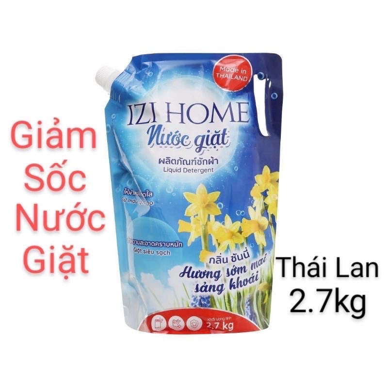 Nước giặt IZI HOME Thái Lan hương nắng mai túi 2.7kg