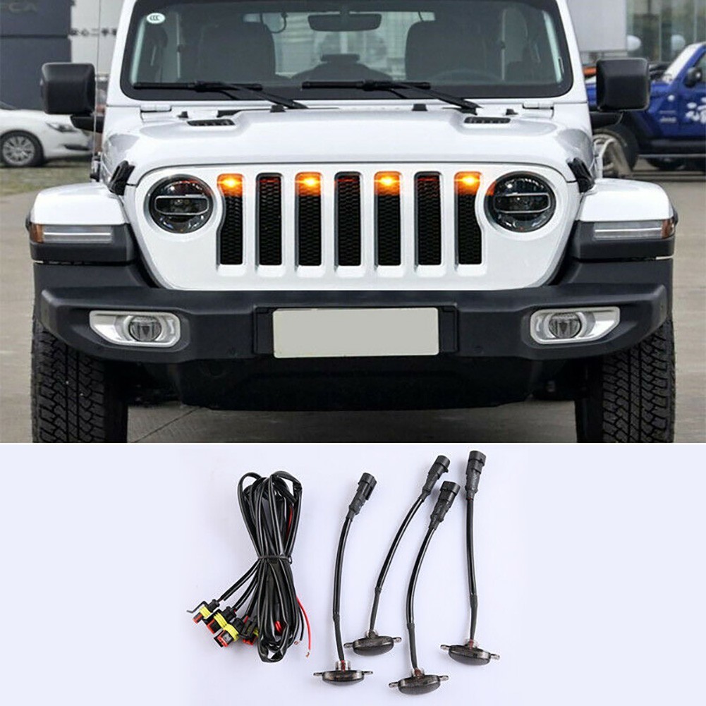 Đèn Led Trang Trí Lưới Tản Nhiệt Xe Jeep Wrangler 2018-2021