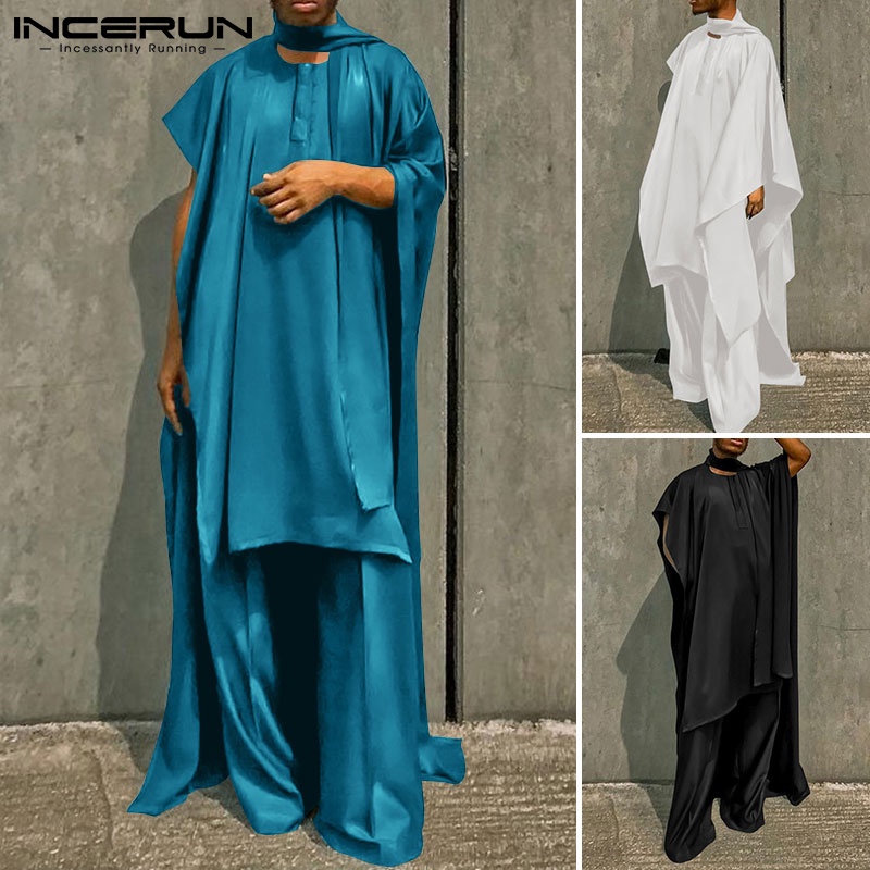 Set đồ 3 món INCERUN kiểu Hồi Giáo thời trang cho nam