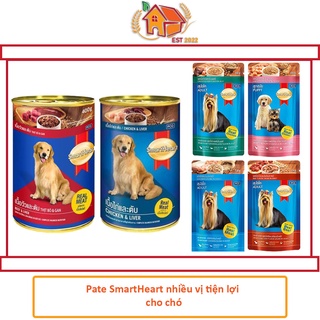 Pate cho chó Smartheart dạng lon 400gr thức ăn chó thịt hộp mềm