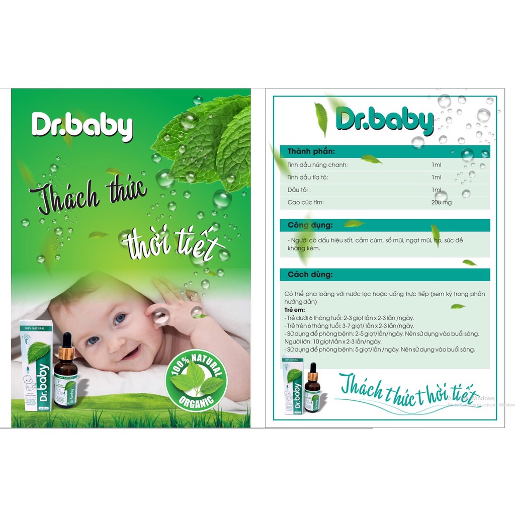 Tinh dầu húng chanh dr.baby - ảnh sản phẩm 2