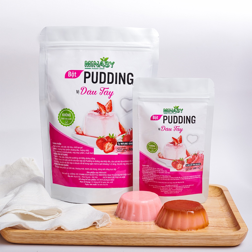 Bột pudding thạch trà sữa tự nấu béo ngậy tan ngay trong miệng - MINASY