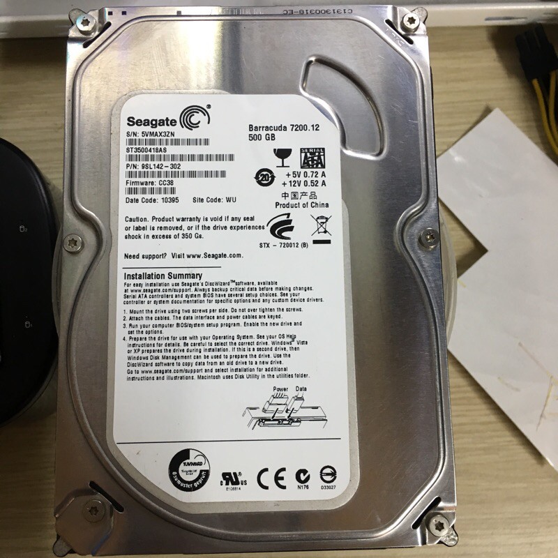 Ổ cứng 500G seagate(Tặng dây Sata)