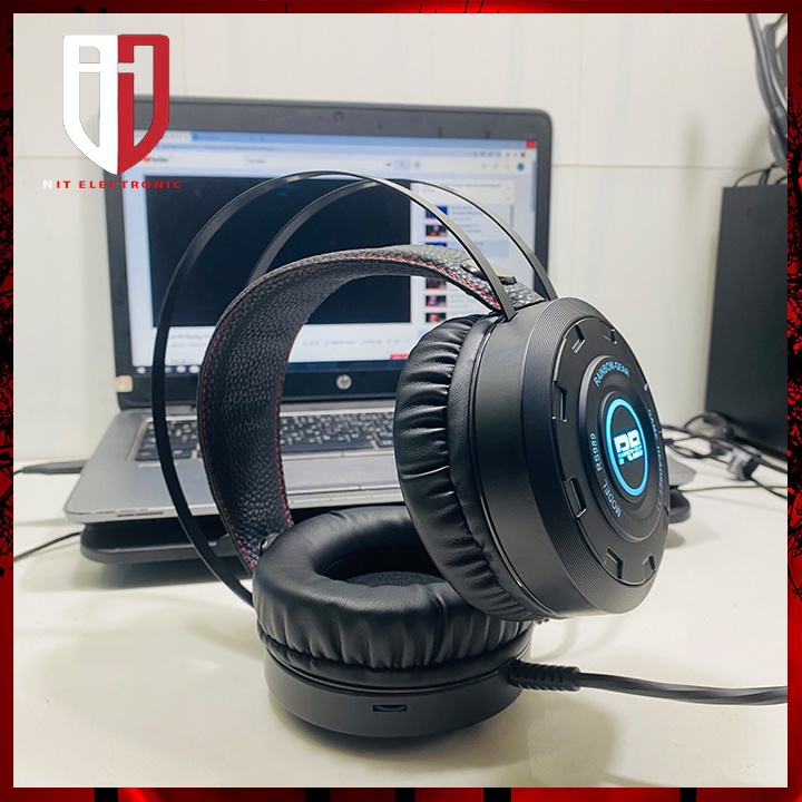Tai nghe chụp tai gaming headphone có dây chính hãng Rainbow-Gear RS989 7.1 máy vi tính laptop