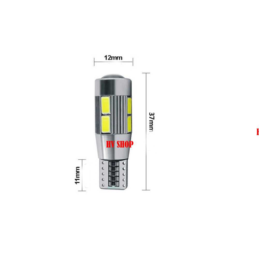 Bộ 02 bóng đèn LED demi xi nhan xe máy T10 10SMD 5630