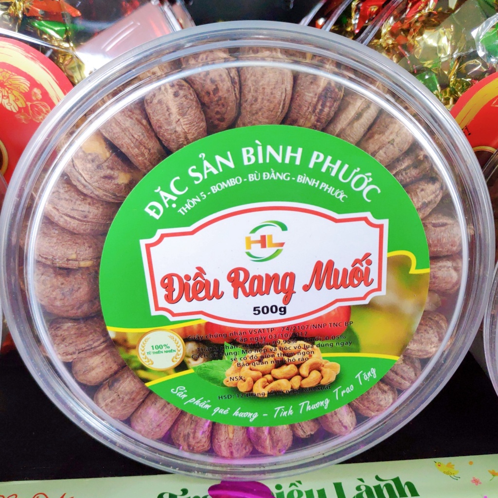 Điều Rang Muối Nguyên Hạt 500g Đặc Sản Bình Phước Thơm Ngon