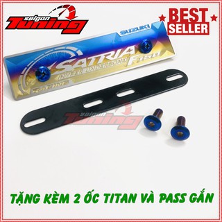 Bảng tên 3D satria siêu chất - tặng ốc titan + pass SaigonTuning